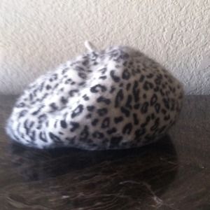 Angora fur hat. Clean, rarely used.