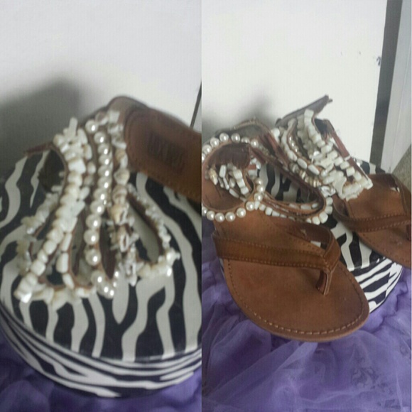 Sandals w/ beaded straps