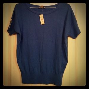 Loft blue short sleeve sweater...NWT! Size M