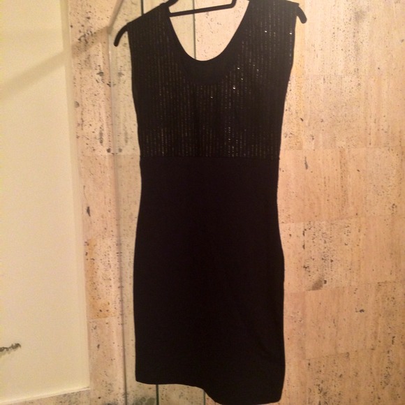 Sexy Gold Glitter-stripe Mini Bodycon Dress