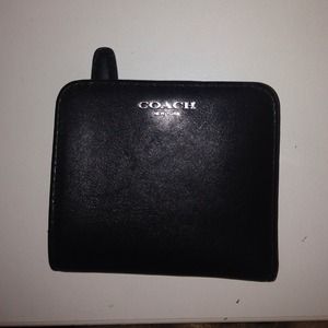 small black coach wallet
