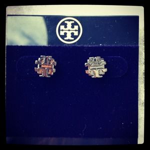 Tory Burch logo earrings