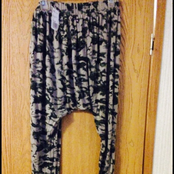 Camo harem pants