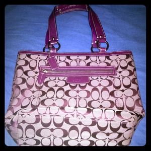 Authentic Purple coach purse