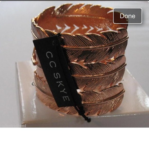 CC Skye Triple Feather Wide Cuff