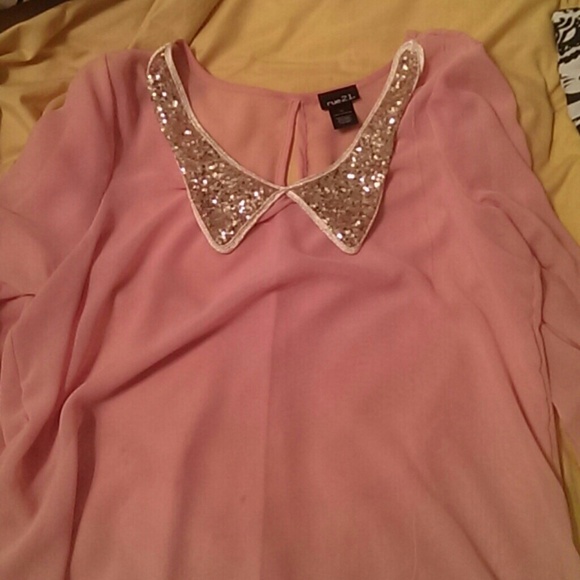 Sheer pink top