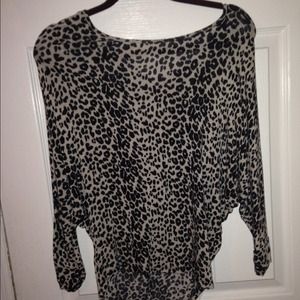 White Cheetah print shirt