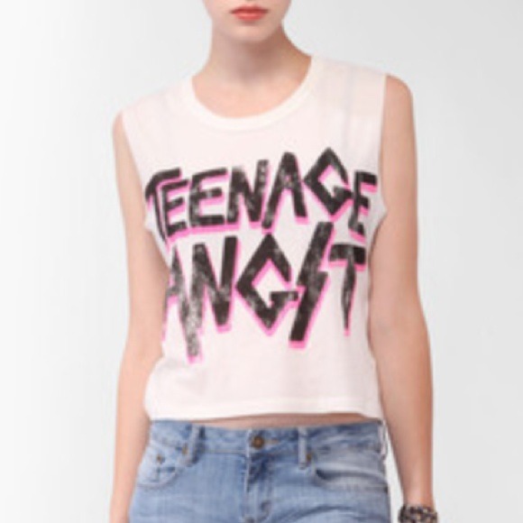 Urban Outfitters "Teenage Angst" Muscle Tee