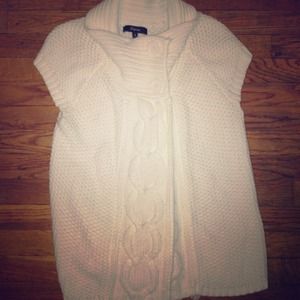 Express White Vest Sweater