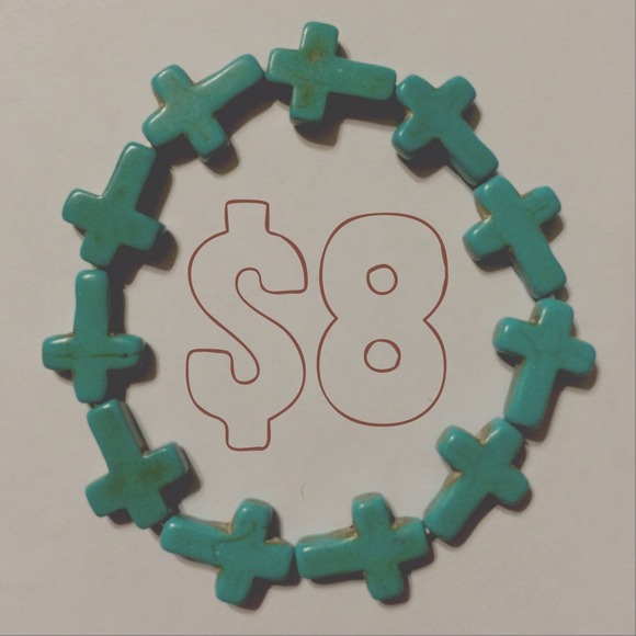 Turquoise cross bracelet