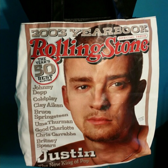 Rolling Stones Justin Timberlake xlarge tote
