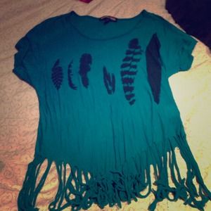 Feather fringe top!!!!'