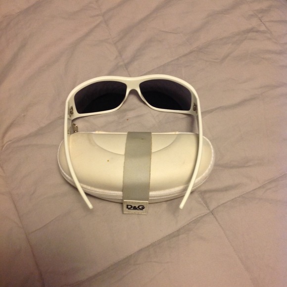 D&G white sunglasses. main image 4
