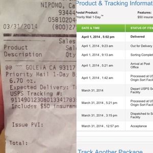 PROOF OF SHIPMENT