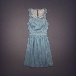 Abercrombie Brittany blue jeweled dress