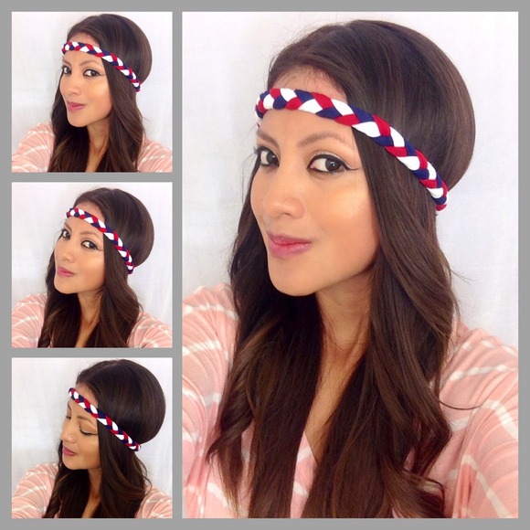 delightful designs Accessories - Red/white/blue patriotic Braided headband