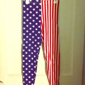 American Apparel American Flag leggings