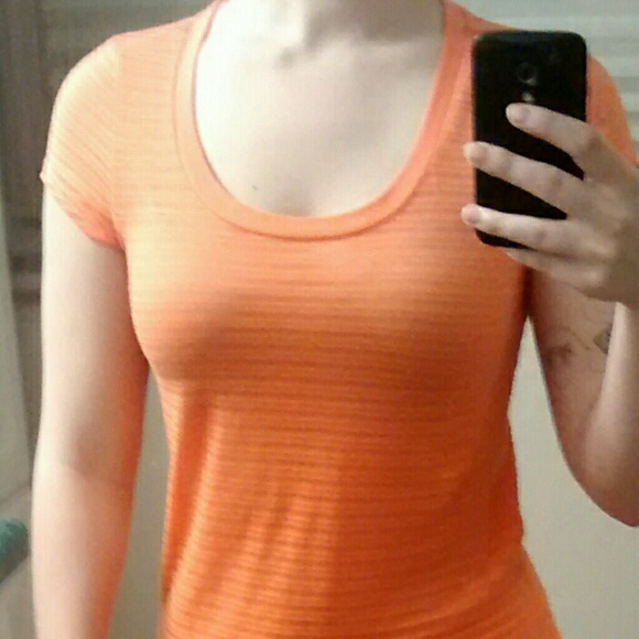 SOLD*** Orange T-shirt. Sheer Material