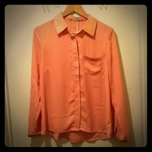 Long sleeve shirt peach color