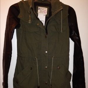 Hooded green jacket