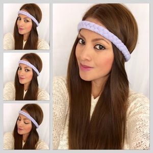 3 strand braided headband in light Violet