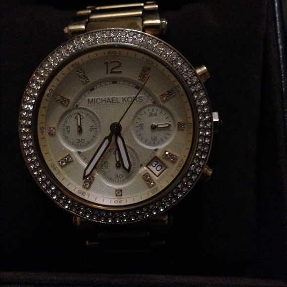 Michael Kors Chronograph gold tone watch