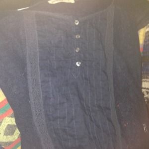 Navy blue hollister blouse