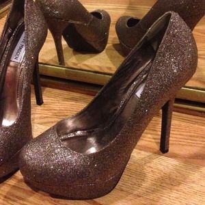 Sparkly glitter heels