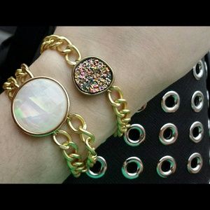 EXCLUSIVE Opal and Druzy Rock Gold Set