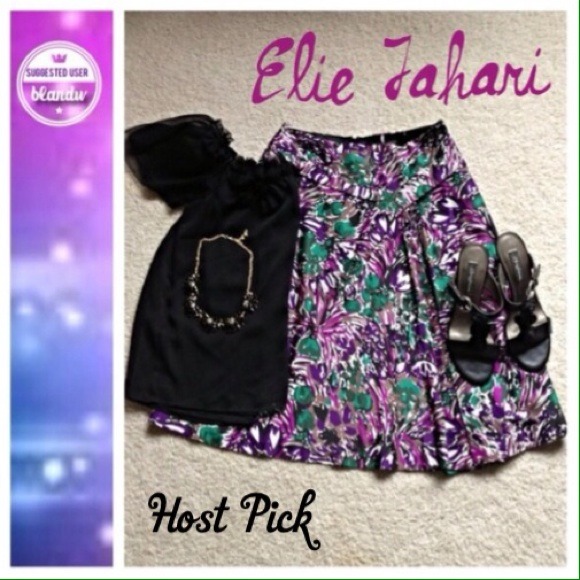 Elie Tahari Dresses & Skirts - 🎉HOST PICK🎉 Elie Tahari patterned silk skirt