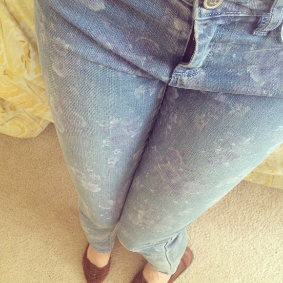 BOHO Lauren Conrad Floral Pencil Jeans