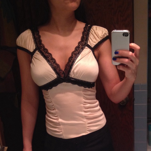 Express lace trim top