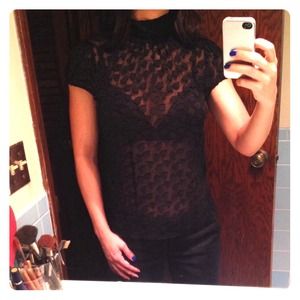BCBG sheer top