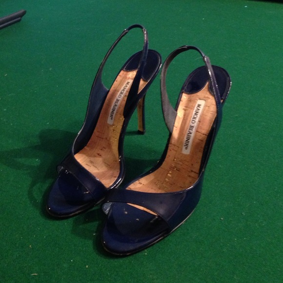 Manolo Blahnik blue strappys! - Picture 1 of 3