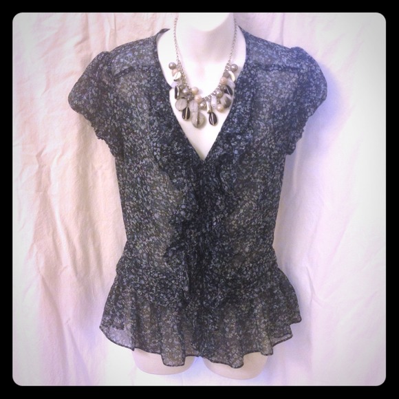 Express Floral Chiffon Top