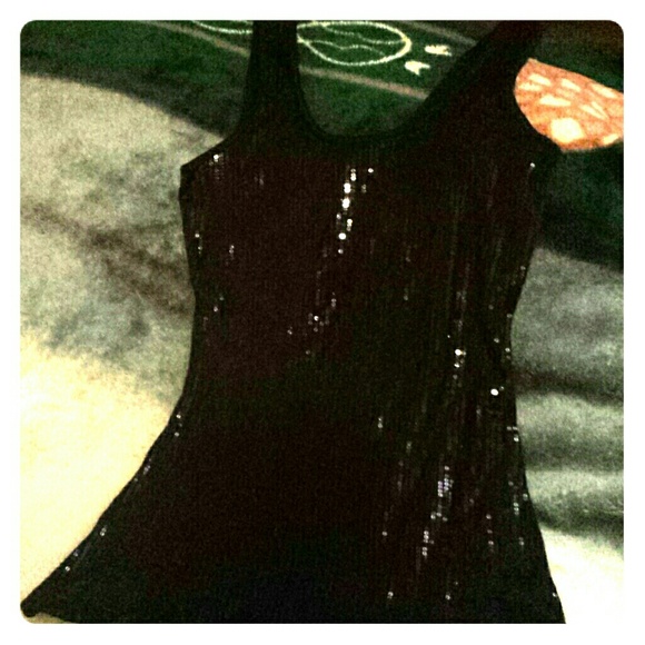 Black Sequence Top