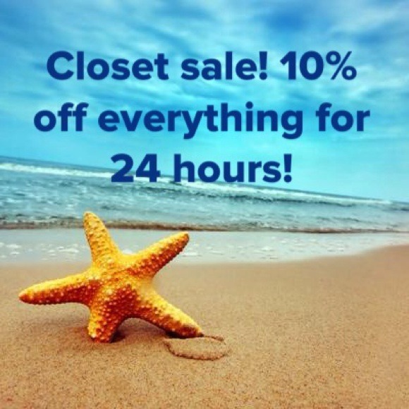 Closet sale! 10% off everything for 24 hours!