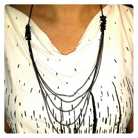 Blacke long necklace