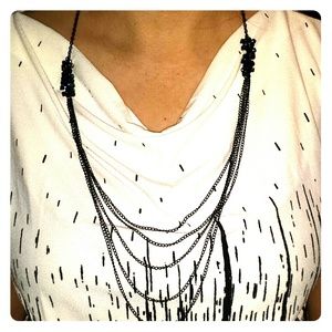 Blacke long necklace