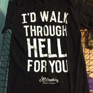 Rare say anything band/ lyric tee