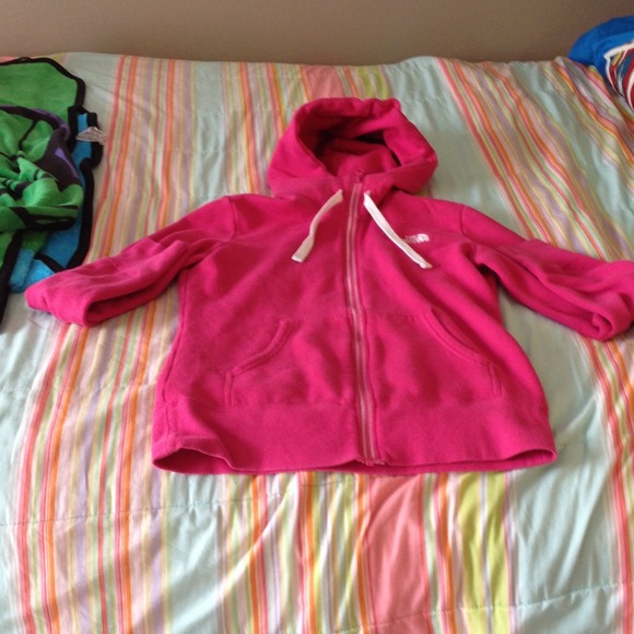 Pink zip up north face