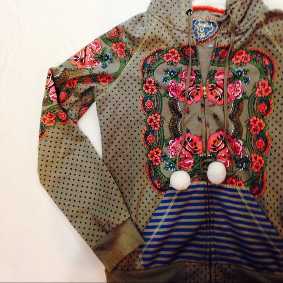 scrapbook Sweaters - Scrapbook rose tatted hoodie