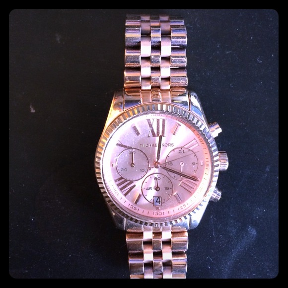 Michael Kors Rose gold Lexington watch