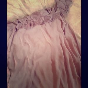 Mauve-Rose Cocktail Dress. Elegant, one-shoulder