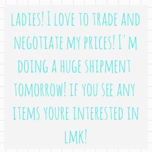 HUGE SHIPMENT TOMORROW.