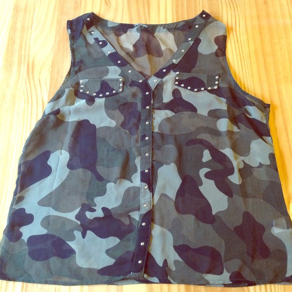 Camo tank top. Brand new. Worn once. - Picture 1 of 1