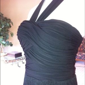 Fringed bottom halter top dress