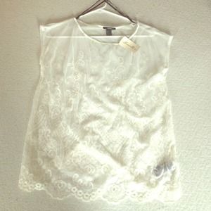 Sheer lace Forever21 top