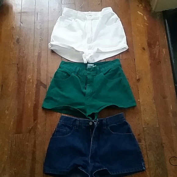Three pairs of high waisted shorts, vintage