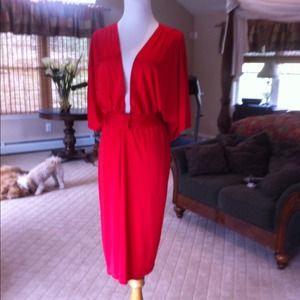 Red hot plunging neckline